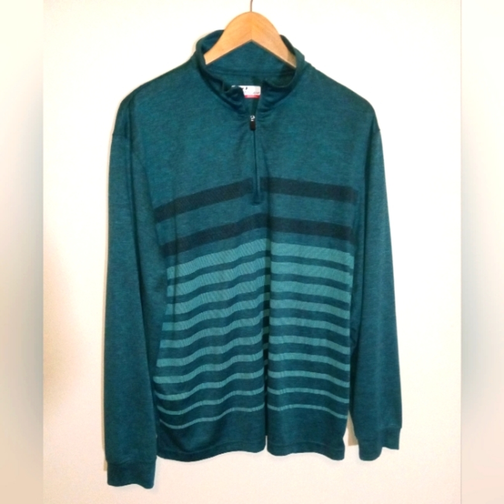 MEN'S GRANDSLAM LONG SLEEVED GOLF SHIRT GREEN SZ LARGE